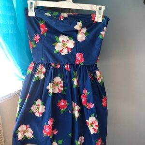 Short flower print dress